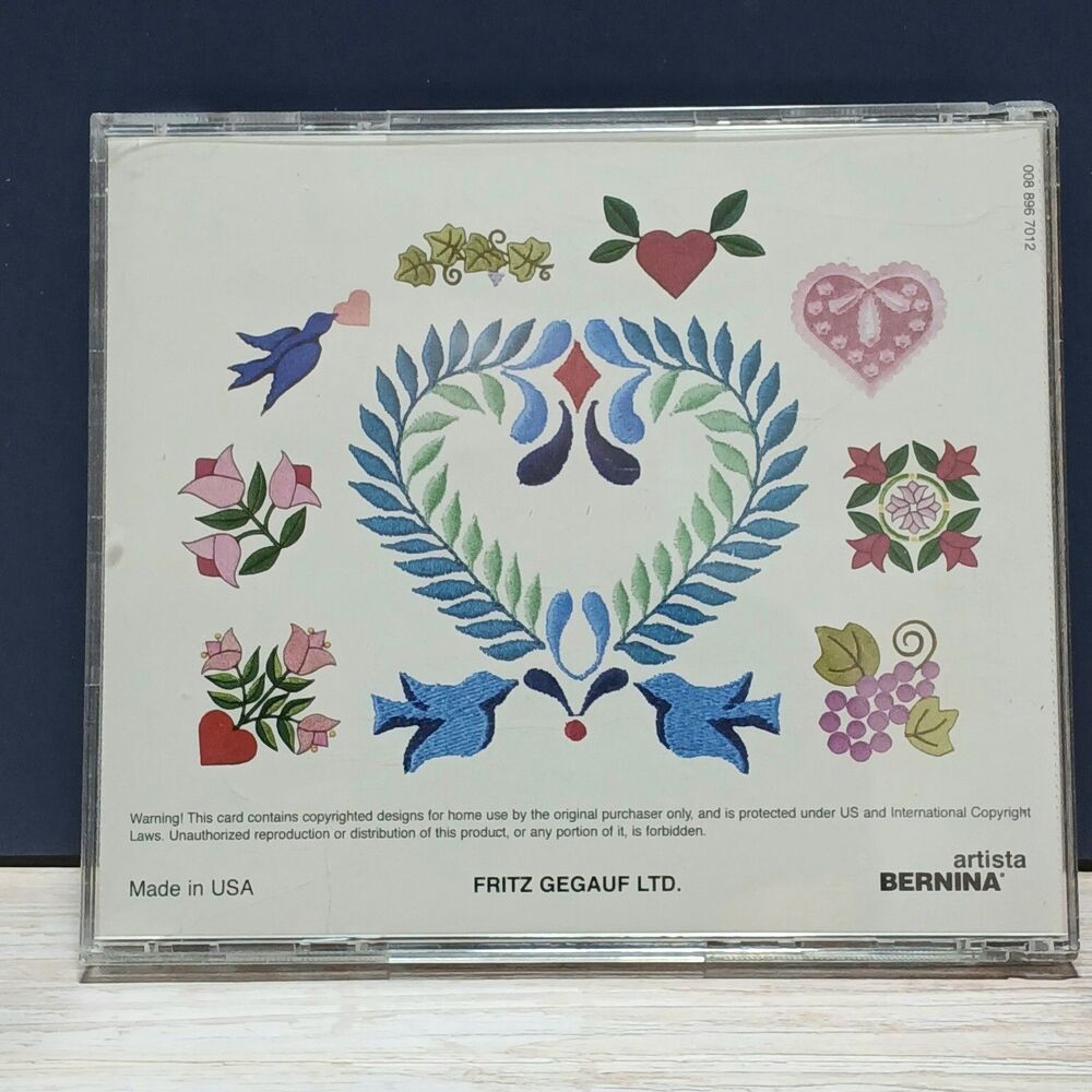 Studio Bernina Artista "Quilting" Machine Memory Embroidery Design Card - Picture 2 of 4